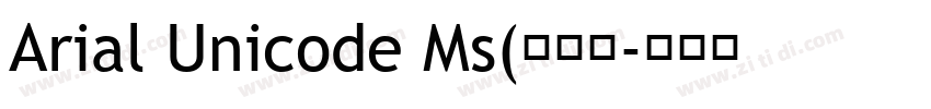 Arial Unicode Ms(等线字字体转换